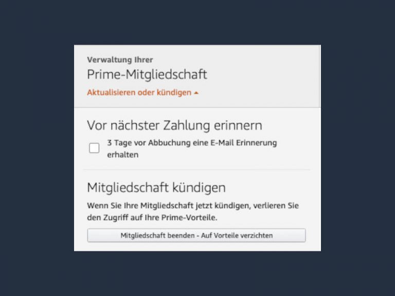 ᐅ Amazon Prime kündigen - so geht's - free-trial.de