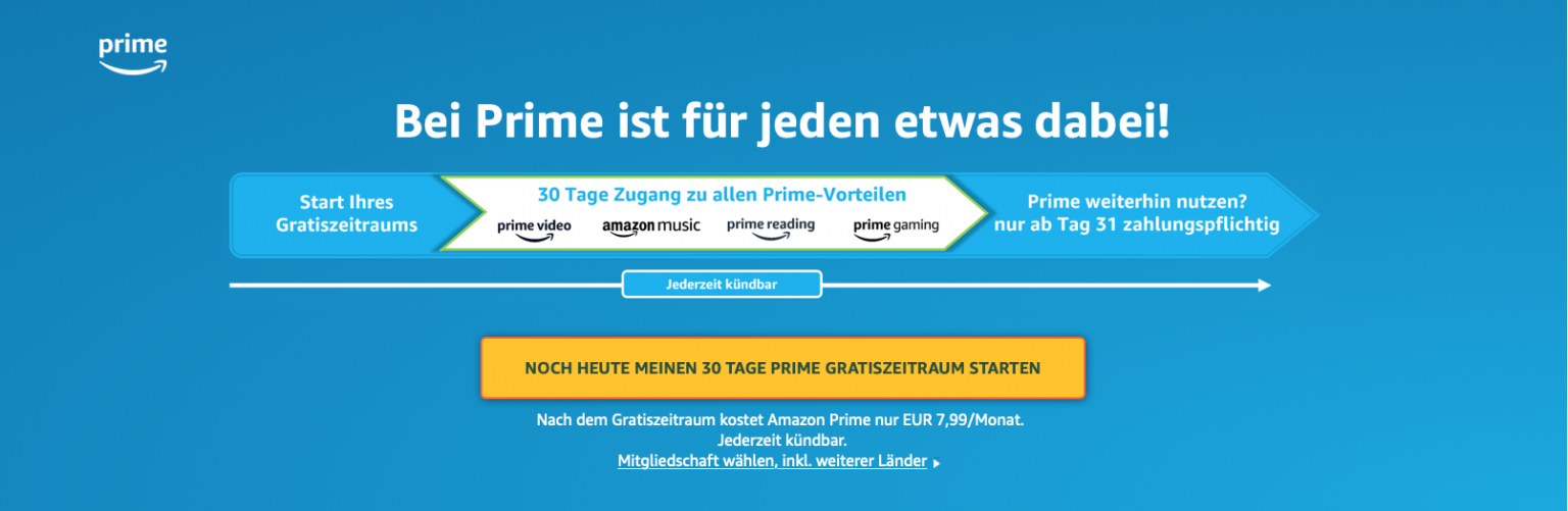 ᐅ Wie oft kann ich Amazon Prime kostenlos testen?  freetrial.de