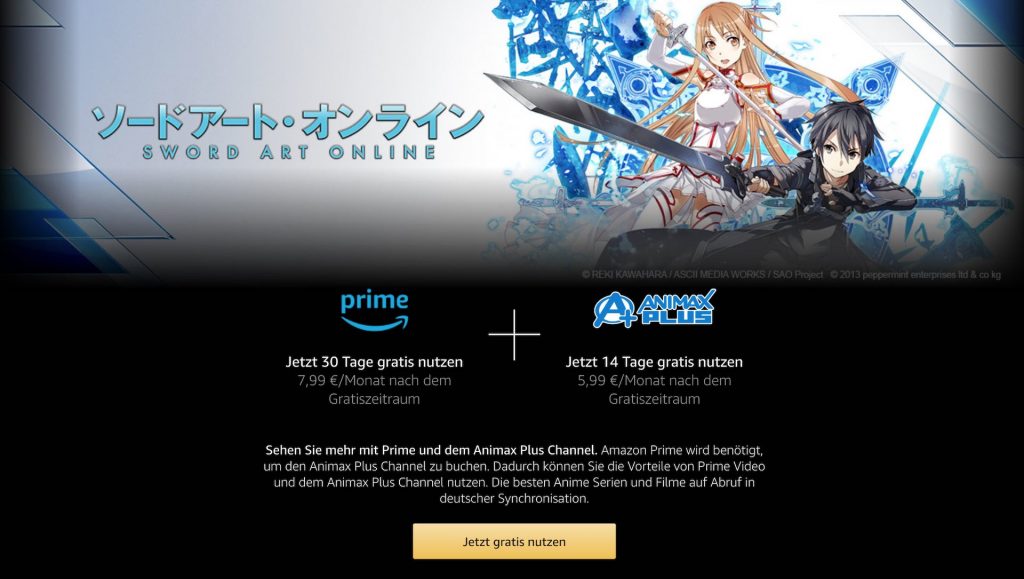 Amazon Channels Animax Plus kostenlos testen