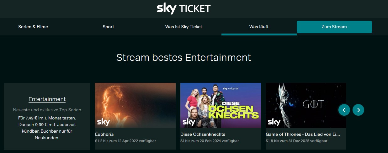 Sky Ticket Entertainment